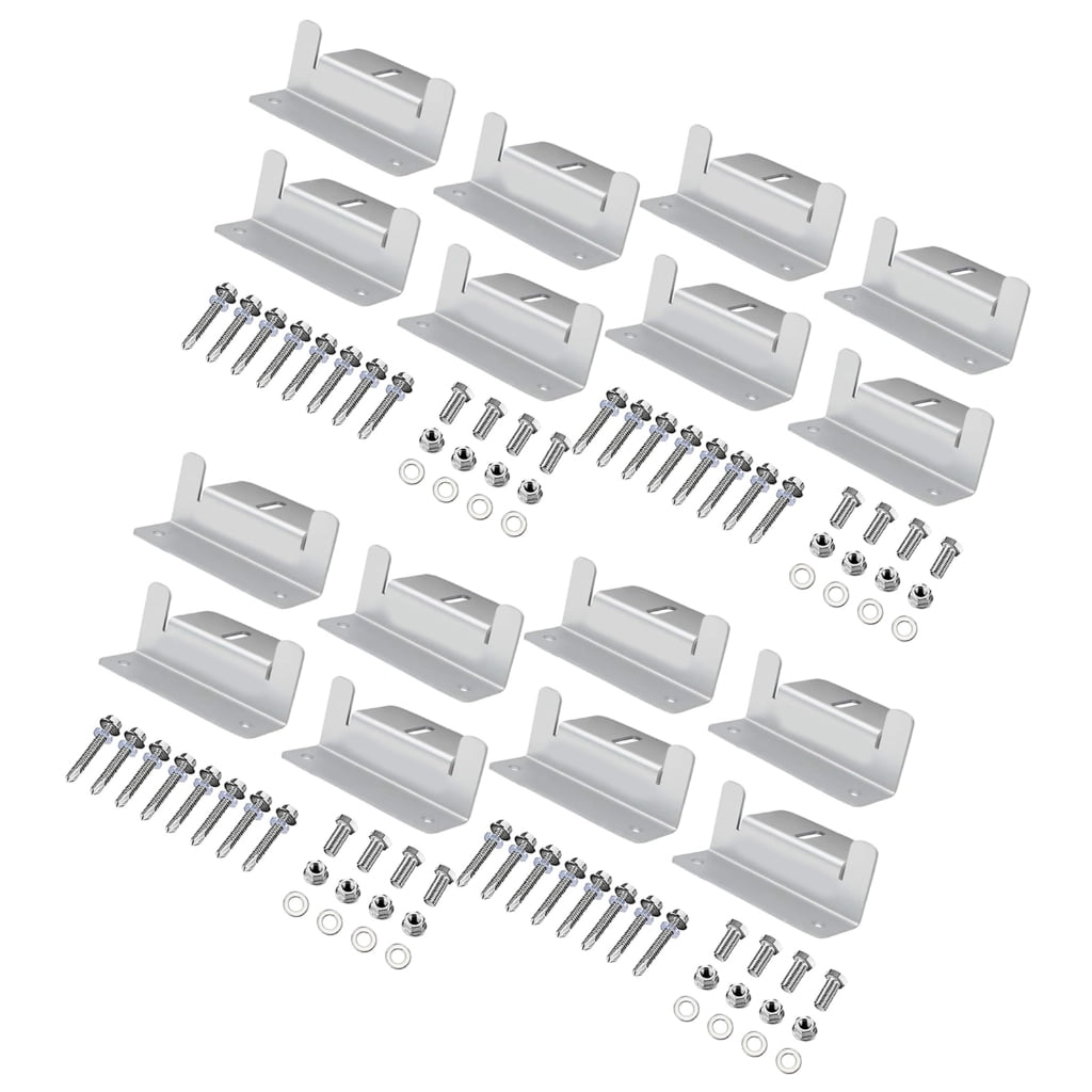 Metal Solars Panel Z Brackets Adjustable Angle Installation Hardware Durability