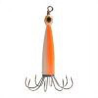 Squid Jig Pesca Señuelo Gancho Pulpo Sea Boat Hard Bait (Naranja Luminosa 8 Garra)