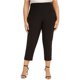 thumbnail image 1 of Adrianna Papell Pantalones cortos casuales de pierna recta para mujer negro 24W/27 Adrianna Papell Cropped, 1 of 1