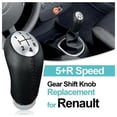thumbnail image 5 of Pommeau de levier de vitesse manuel pour Renault Clio III 2005-09, Megane 2 Laguna 2003-09, cuir noir, avec adaptateur, 5 of 5