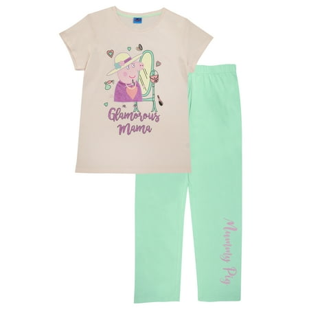 

Peppa Pig Mummy Pig Women s Long Pajamas Set | Official Merchandise