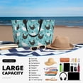 thumbnail image 5 of Wukai Lovely Roosters Print Zipper Bag,large Beach Tote Bag,Waterproof Sandproof Bag,Grocery and Picnic Tote Travel Bag, 5 of 5