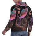 thumbnail image 3 of KLL Bird4 Print Mens Hoodie Long Sleeve Casual Pullover Hooded Sweatshirt Fashion Drawstring Hoodies with Pocket-Large, 3 of 6