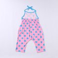 thumbnail image 4 of Gibobby pantalones siameses color liso Trajes para niños Dot Romper Girls One Jumpsuit Strap Piece Baby Toddler Summer Print Girls Romper & Mono(Rosa， 12-18 Meses), 4 of 5