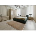 thumbnail image 4 of Ahgly Company Indoor Round Mid-Century Modern Dark Gold Brown Oriental Area Rugs, 4' Round, 4 of 6