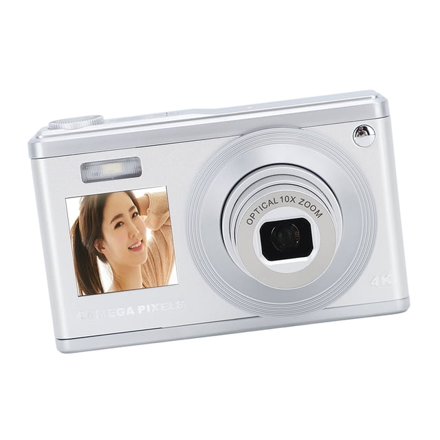 Cámara Compacta, Cámara Digital 4K Pantalla IPS HD Dual Zoom óptico 10x Enfoque Automático Cámara Digital Compacta Retro Con Lente Telescópica Para Fotografía De Viajes
