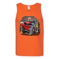 thumbnail image 2 of Wild Bobby, Vintage Hot Rod Old Garage Cars and Trucks Mens Graphic Tank Top, Orange, Medium, 2 of 3