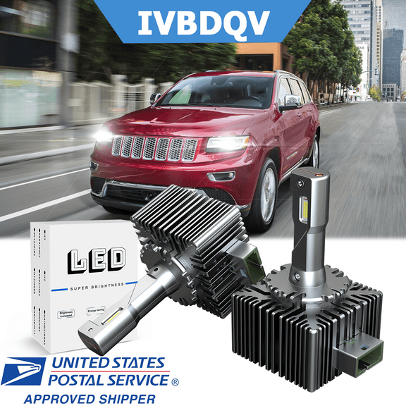 For Jeep Cherokee 2014-2017 LED Headlight Bulb D3S/D3R High/Low Beam 6500K Ultra White 2pcs