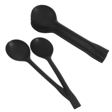 Disposable Spoon Food Party Supplies Plastic Pudding Spoons Soup Ladles Thicken Fork 100 Pcs