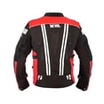 thumbnail image 2 of Chamarra motociclista hombre protectores reflejante impermeable WORKLAND 1985 rojo XXL WKL 1985NEGRROJA, 2 of 9