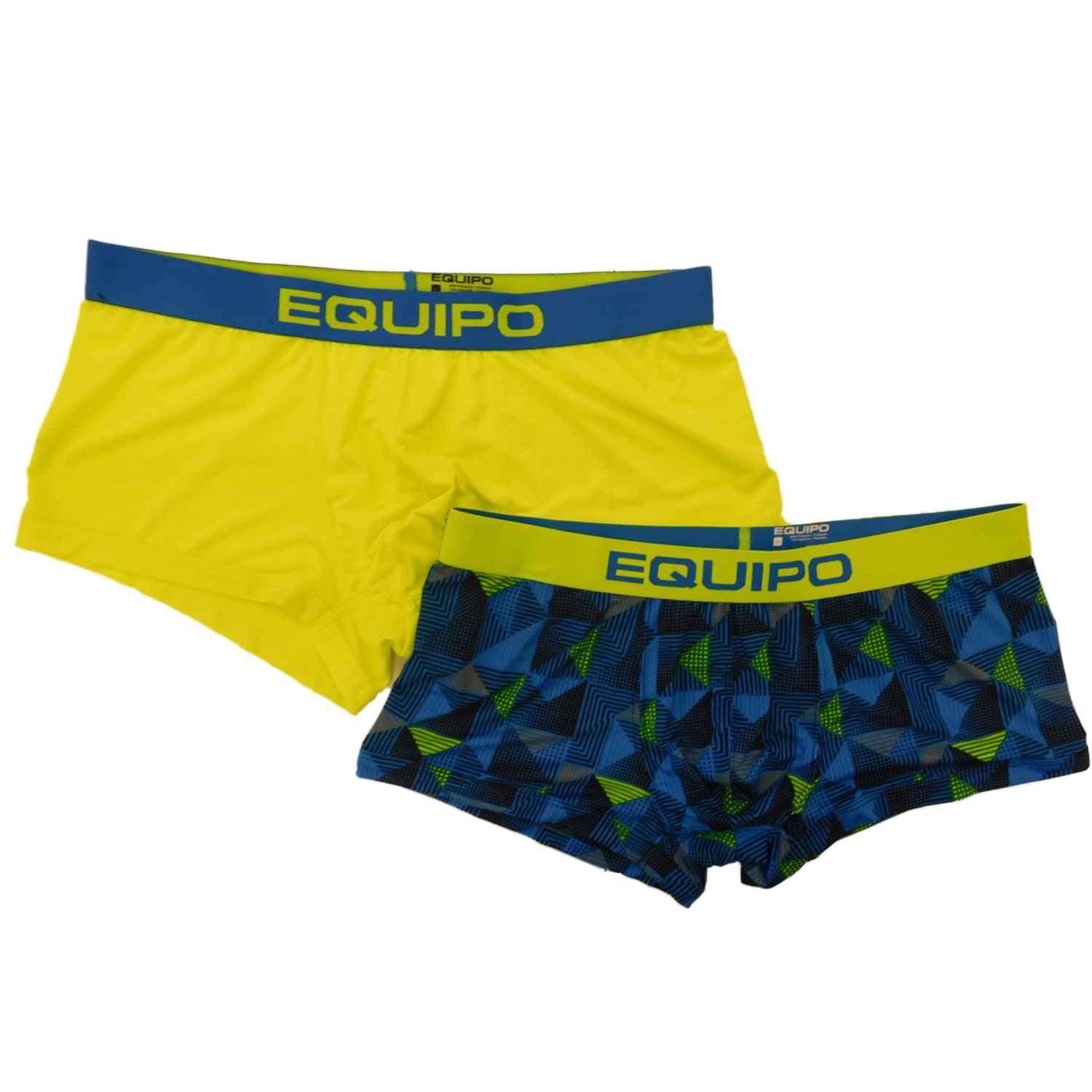 Equipo Mens 2Pack Blue/Yellow Brazilian Trunks