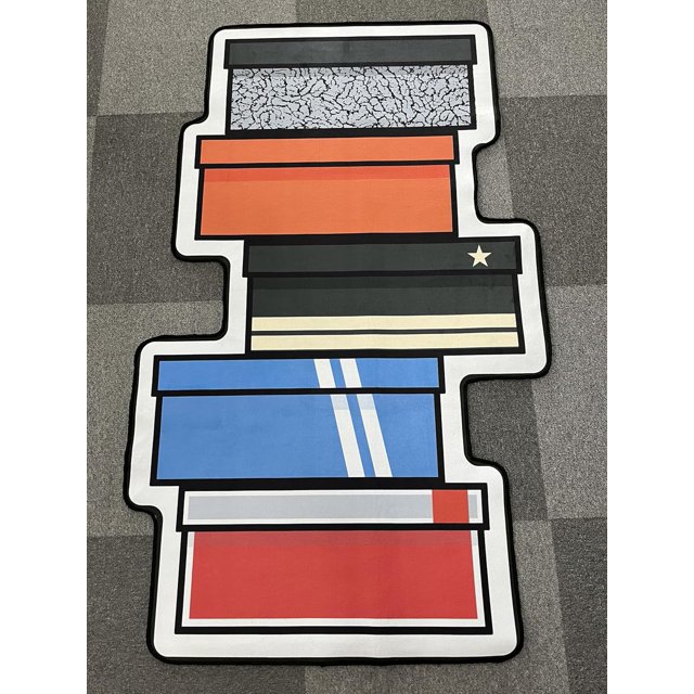 EXIGENT Extra Large Premium Sneaker Rug Area Carpet Basketball Ultra Soft Anti-Slip Floor Door Mat Birthday Christmas (MultiBox)