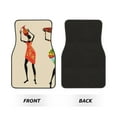 thumbnail image 2 of Honeii African Women Print Car Foot Mat Four-Piece Set - Front & Rear Universal Car Floor Mats for SUVs, Trucks, Sedans, 2 of 7