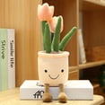 thumbnail image 2 of Peluche de tulipán suculento realista de 35 cm, juguete decorativo suave, muñeco de peluche con flores en maceta, almohada para niños y niñas, regalo, 2 of 9