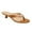 Brown, variant on Women Open Round Toe Flip Flops Slip on Low Kitten Heels Mules Casual Dress Summer Beach Thong Sandals Size 5 Ivory White