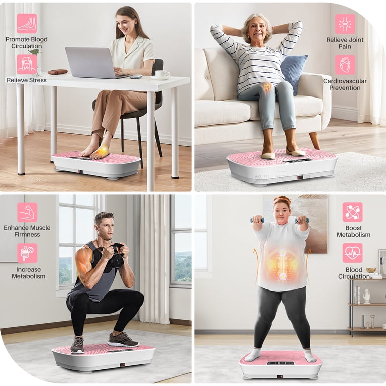 STACOO Vibration Plate Exercise Machine, 99 Speed Levels, 400 lbs Capacity,  Quiet Whole Body Vibration Plate with Bluetooth Music, Remote & Touchscreen  Control for Weight Loss & Lymphatic Drainage