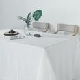 thumbnail image 5 of BalsaCircle 90" x 132" White Rectangular Premium Polyester Faux Burlap Tablecloth Reception, 5 of 8