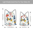 thumbnail image 4 of XMXT Drawstring Backpack, Cartoon Colorful Dogs Design Waterproof Gym Bag for Women, m, 4 of 8
