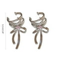 thumbnail image 3 of XISAOK Stylish Silver Color Bowknot Ribbon Ear Cuff Accessory Eye Catching Ear Clips, 3 of 9