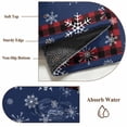 thumbnail image 6 of 4'x6' Area Rugs, Navy Blue Snowflake Christmas Indoor Outdoor Area Rug for Living Room Bedroom, Xmas Red Plaid Washable Bathroom Rugs Kitchen Floor Carpet Mats Home Decor Aesthetic, 6 of 8