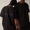 thumbnail image 3 of Miedo De Dios Niebla De Doble Línea Esenciales Cinta Letras De Manga Corta Alta Calle casual Pareja Suelta Camisetapangjing, 3 of 4