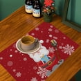 thumbnail image 4 of Santa Claus Linen Placemats Restaurant Decoration Holiday Table Mats Restaurant Mood Layout Table Mats Linen Print Insulation Pads Western Plac, 4 of 6
