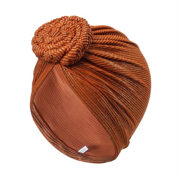 Headbands for Women Ripped Stretchy Turban Hijab Cap Chemo Daily Head Wrap Bandanas for Women Orange