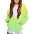 thumbnail image 4 of Up to 65% Off Toddler Kids Boys Girls Fashion Cute Gradient Print Long Sleeve Pocket Zipper Hoodies Coat Kids Toddler Thick Zipper Coat Outwear Clothes, 4 of 6