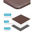 thumbnail image 2 of 2-Piece Pretigo Anti Fatigue Kitchen Rug Set 17.5"x59" & 17.5"x30"Cushioned Floor Mat Non Slip & Waterproof - Brown, 2 of 7