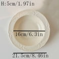 thumbnail image 2 of Cream Color Tableware Ceramic Pasta Plate Round Pasta Bowl Home Soup Plate Restaurant Cafe Salad Plate Simple Dessert Plate Solid Color Deep Plate, 2 of 5
