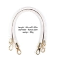 thumbnail image 2 of Justharion 2 Pieces PU Leather Handbag Braided Rope Bag Detachable Straps with Snap Buckle Handles Attachments Bands DIY Accessory 60cm White 1Set, 2 of 6