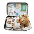thumbnail image 2 of Pocket Bear in Tin Box, Mini Plush Toy Keepsake with School-Themed Illustration, Comfortable Gift for First Day of School Students, 2 of 6