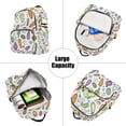thumbnail image 5 of FORMRS Mini Backpack Purse for Women Travel Daypack Casual Shoulder Bag, Purple Vegetables Pattern, 5 of 7