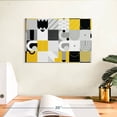 thumbnail image 3 of Elephant Stock Abstract Geometric Concept Wall Art - Horizontal Canvas Wall Art - Living Room Wall Decor - Abstract Canvas - Yellow And Black Decor - 12" x 8", 3 of 8