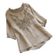 thumbnail image 2 of ICHUANYI Liquidación Camisa delgada informal holgada con mangas abullonadas bordadas dulces y frescas de verano para mujer ICHUANYI WER202308256931, 2 of 8