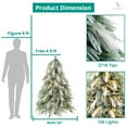 thumbnail image 4 of Snowy Christmas Tree with Pampas Tips-Color:Snow Flocked,Size:4.5ft, 4 of 9
