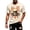 Beige, variant on Halloween T Shirts for Men Short Sleeve Crewneck Casual Skull Graphic Tee Shirt