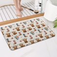 thumbnail image 4 of Beige Highland Cow Boot Flower Pattern Bathroom Rugs Mat,Non Slip Microfiber Bathroom Rug,Rubber Backing,Soft Bathroom Mats for Bathroom Floor,Tub and Shower,17x27in(43x68cm), 4 of 5