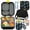 Black Gamepad, variant on 6Pcs Kids Bento Lunch Box with 12oz Soup Thermo Leakproof Lunch Food Container Thermo Hot Food Jar and Insulated Lunch Bag for Kid Toddler Girls Boys to School
