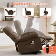 thumbnail image 4 of JONPONY Power Lift Recliner Chair Recliners for Elderly with Heat and Massage Recliner Chair for Living Room with Infinite Position and Side Pocket,USB Charge Port,Brown, 4 of 9