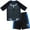 Black panther, variant on Marvel Avengers Toddler Boys Rash Guard and Swim Trunks Outfit Set Gray / Red 2T