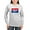 Ash Gray, variant on CafePress - America First Long Sleeve T Shirt - Women's Long Sleeve Graphic Casual T-Shirt