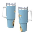 thumbnail image 3 of Tigger 40 OZ Ice Bully Cup with Handle Straw Lid, Double Wall Stainless Steel Insulated Coffee Cup Tumbler, Colorful Mug for Travel Gym Home Outdoor Activities, 3 of 8