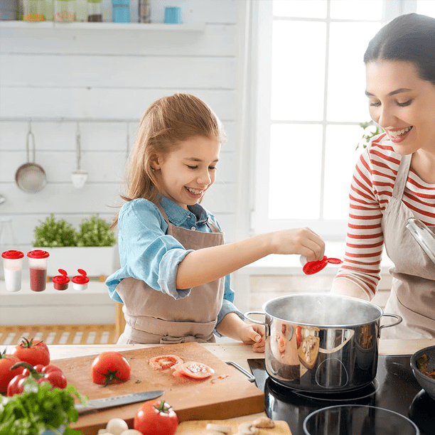 Lot De 12 Salières Et Poivrières Transparentes Avec Couvercle - Idéal Cuisine Et Camping