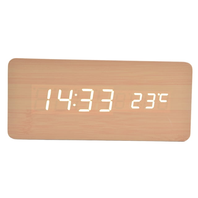 Reloj Despertador Digital, Carga Inalámbrica, Detección Automática De Temperatura, Reloj Electrónico LED Con 3 Configuraciones De Alarma, Para Oficina En Casa