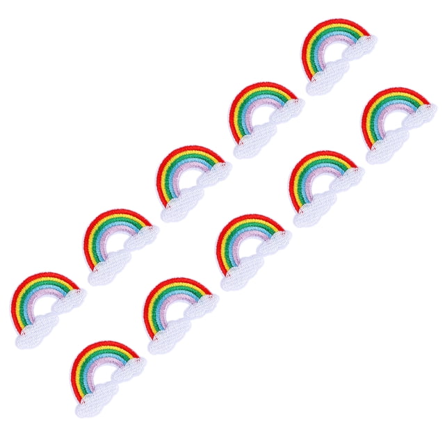 Apliques de tela parche de arcoíris práctico y conveniente para coser manualidades para uso profesional para uso general para álbumes de recortes ANGGREK Otros