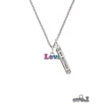 thumbnail image 2 of Delight Jewelry Rainbow Colored ''Love'' Silvertone Always My Mother Bar Charm Necklace, 23", 2 of 4