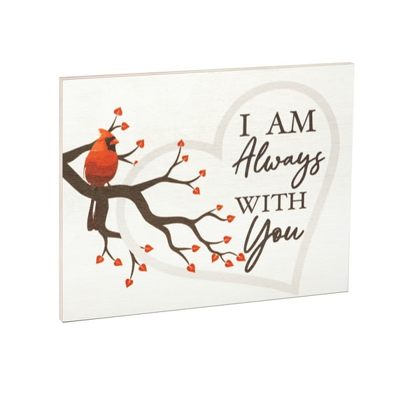 JennyGems Sympathy Gift Red Cardinal Gifts Decor, I Am Always With You, Condolence Gift for Loss of Loved One Memorial Sign Bereavement Gift for Loss of Mother Loss of Father Remembrance Decor