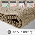 thumbnail image 4 of Luxury Bathroom Rug Mat 24x17, Extra Soft & Absorbent Bath Rugs, Non-Slip Plush Shaggy Bath Carpet, Machine Wash Dry, Bath Mats for Bathroom Floor, Tub and Shower, Camel, 4 of 6