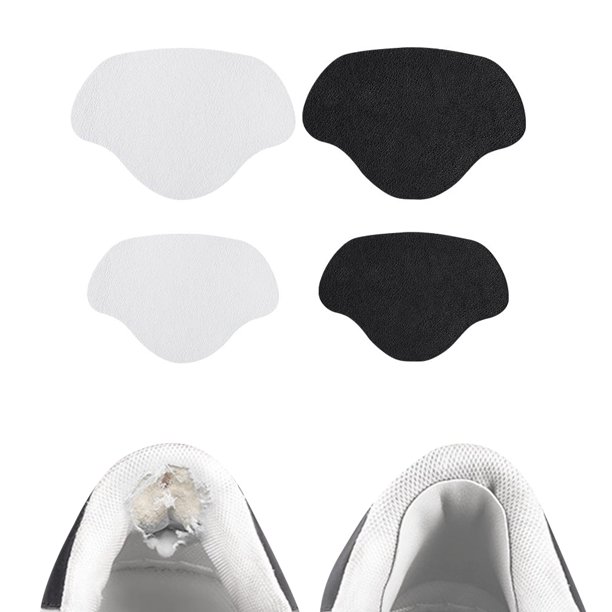 4 pares de parches de reparación de zapatillas, parches de talón, zapatillas de reparación de talón, protección de talón de cuero, reparación de almohadilla de talón grande + pequeño